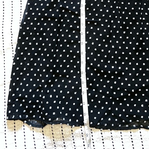 I. Madeline Black and White Polka Dot Dress, L - Picture 6 of 7